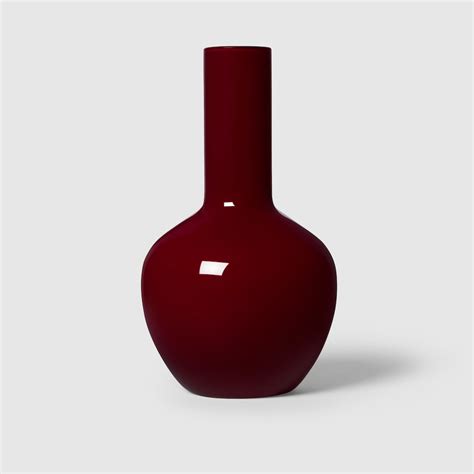 Venini x Gucci 'Opachi' vase in Rosso Ancora red 